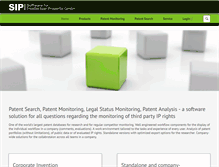 Tablet Screenshot of patentfamily.com